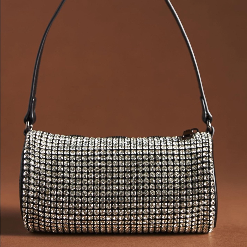 Cylinder Rhinestone Shoulder Bag